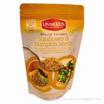 Food Pouch with zipper, stand up and side gusset, various printing and shapes, cheap price